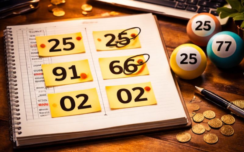 Bảng kết quả hiển thị lô về 2 nháy và các cặp số liên quan