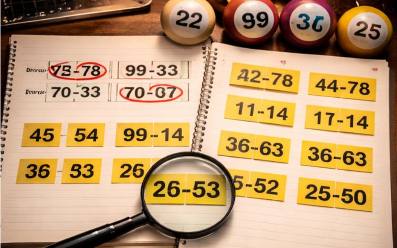 Bảng số hiển thị các cặp số lô đề thường xuất hiện cùng nhau