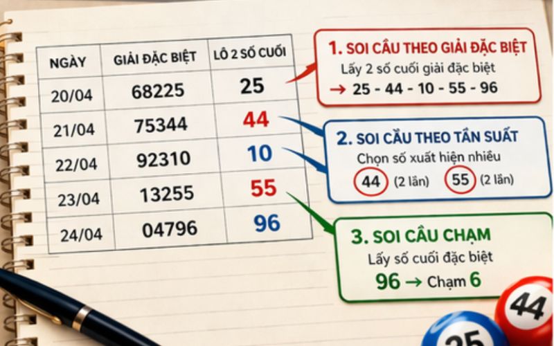 Bảng kết quả dùng để phân tích soi cầu hình quả trám